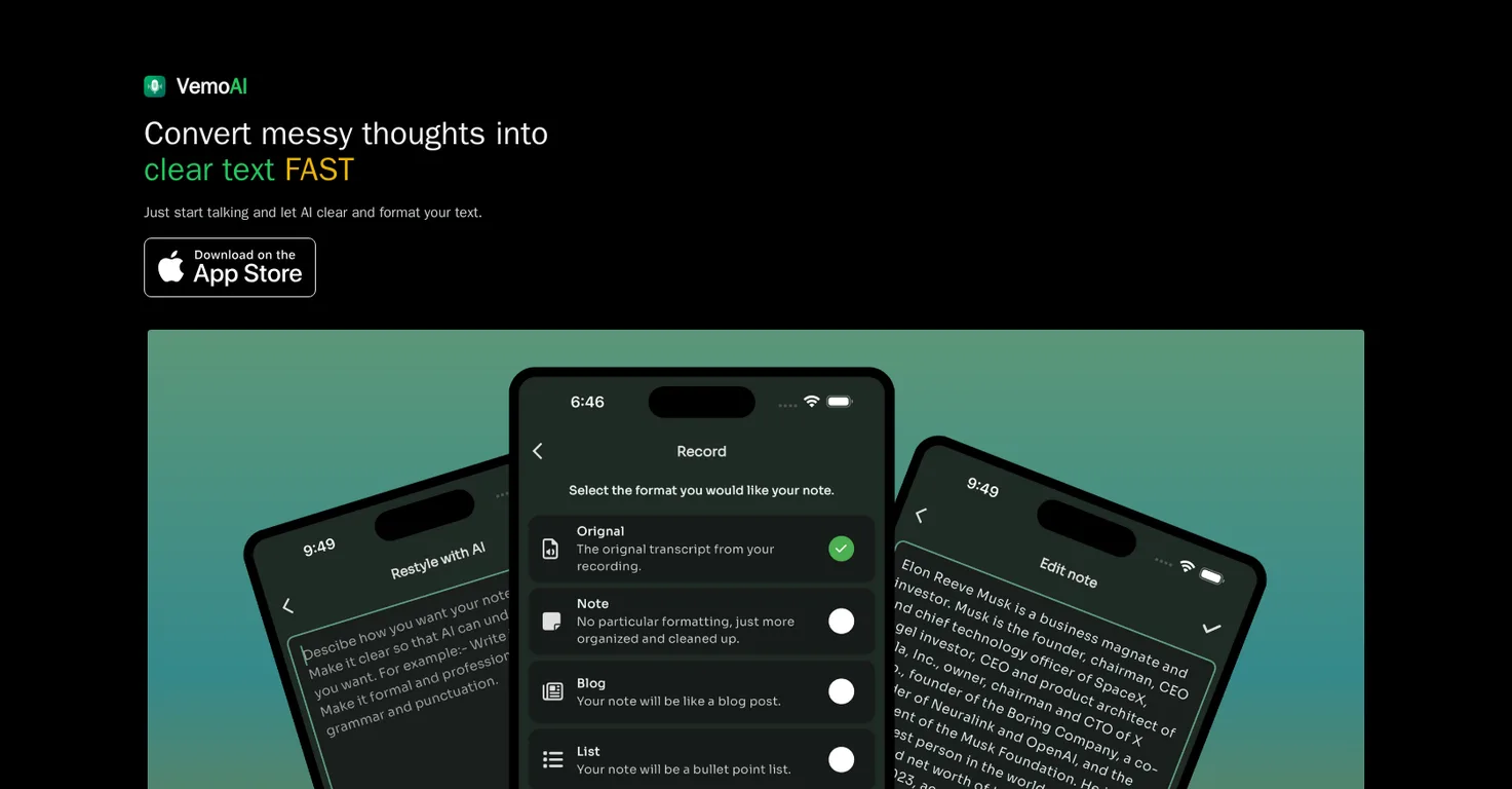 VemoAI screenshot