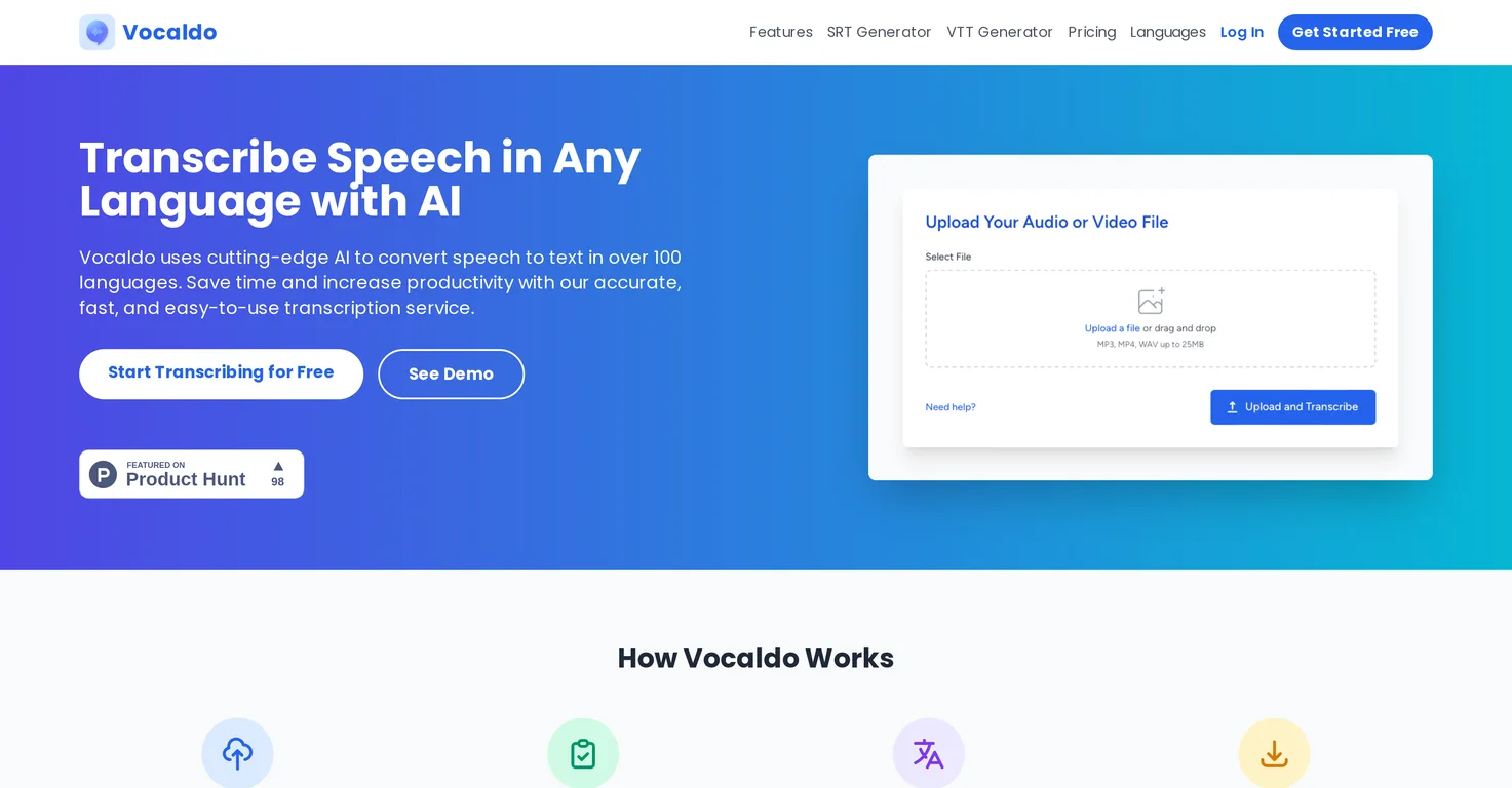 Vocaldo screenshot