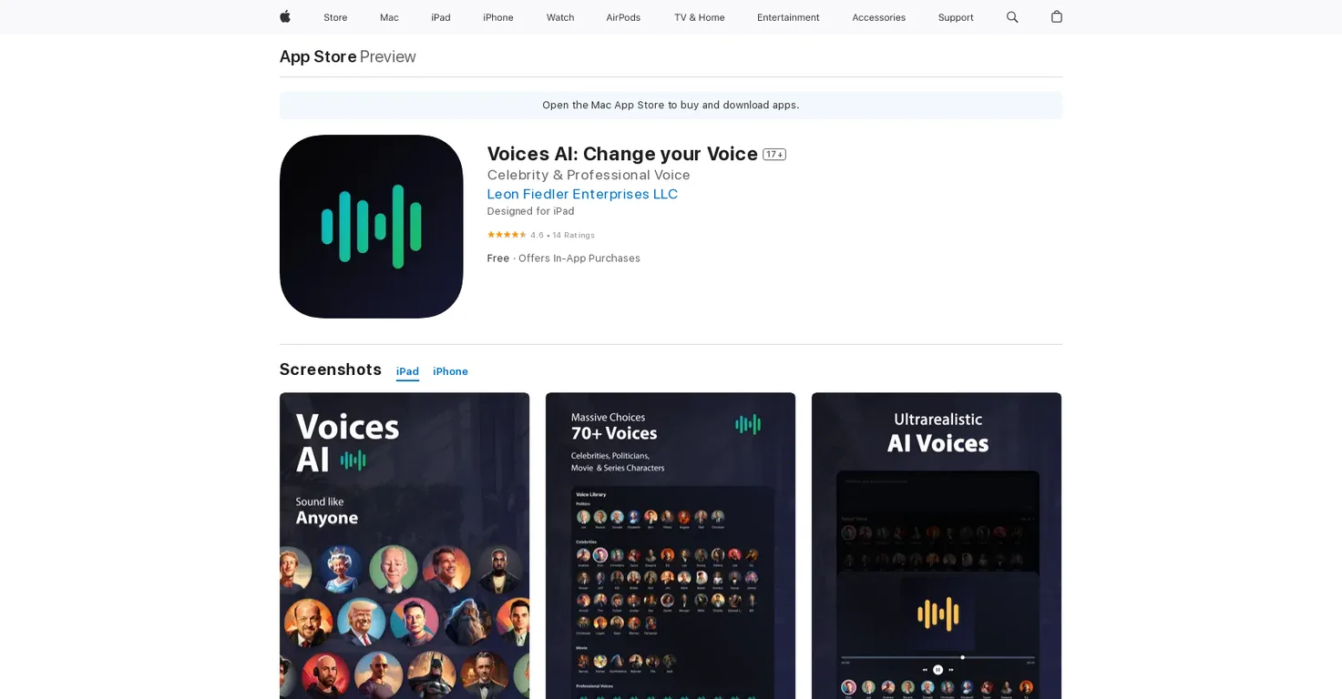 Voices.ai screenshot