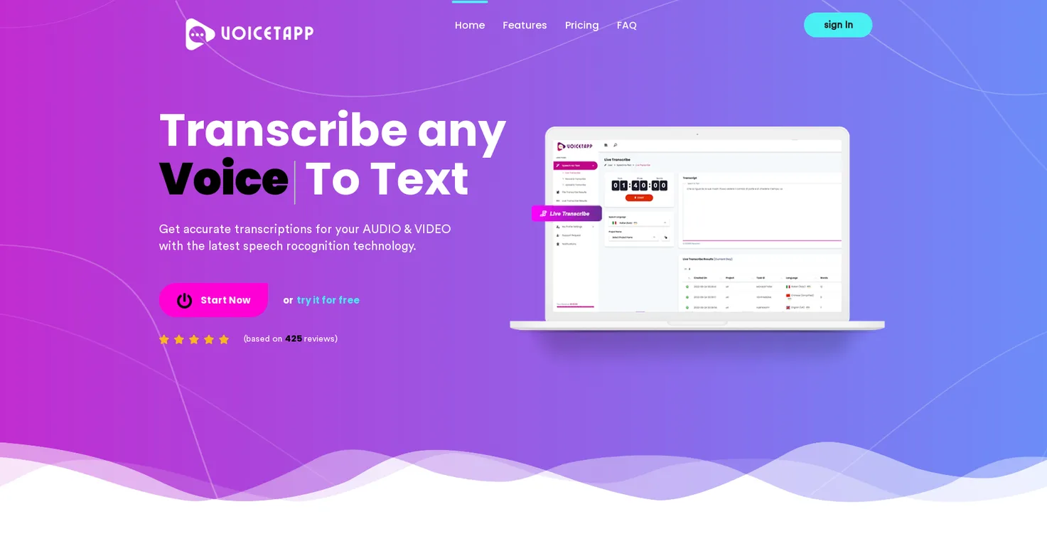 Voicetapp screenshot