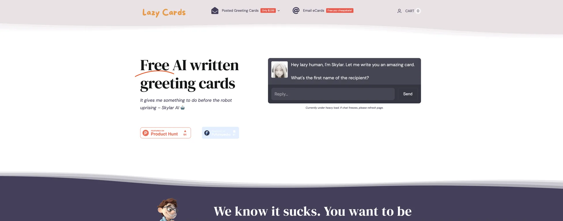 We Write Cards screenshot