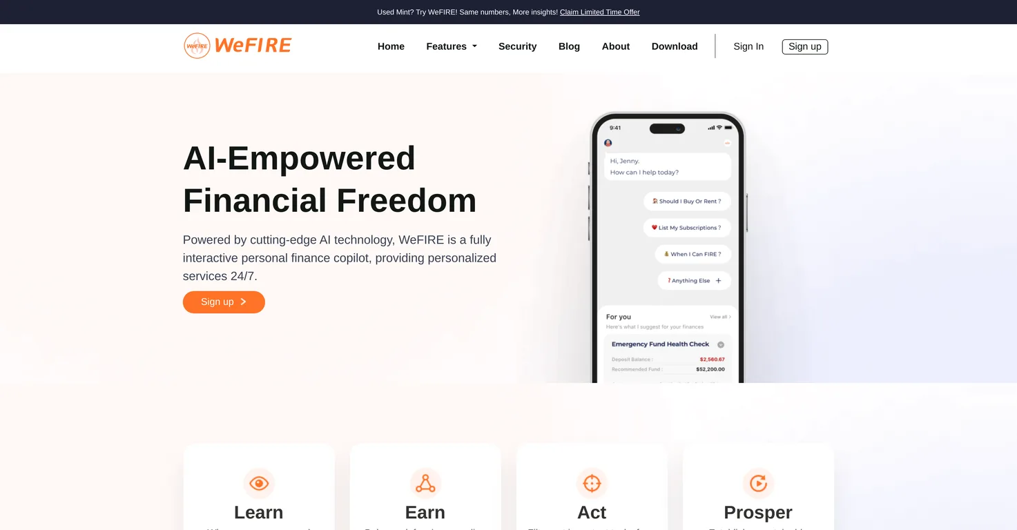 WeFIRE screenshot