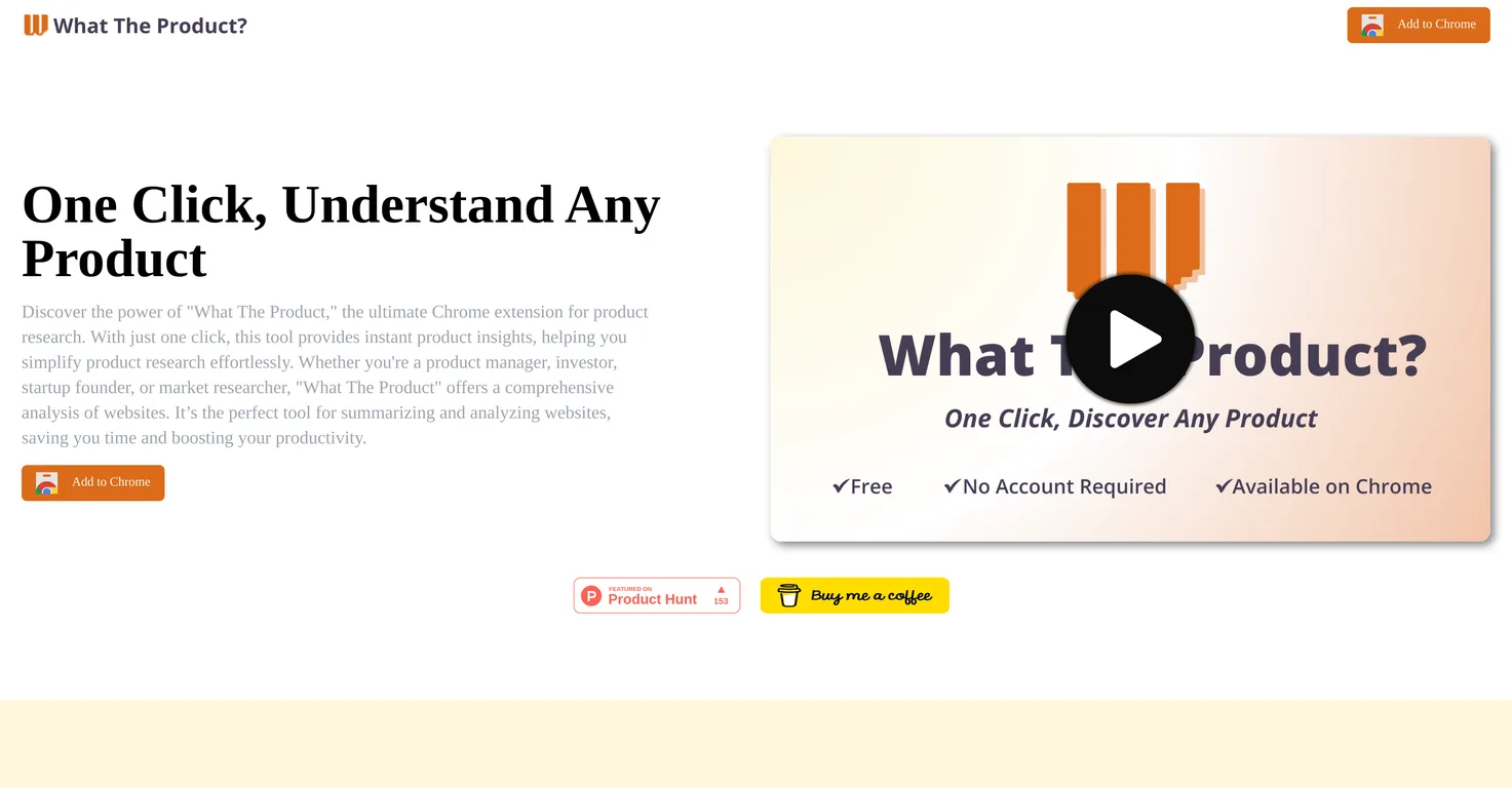 What The Product screenshot