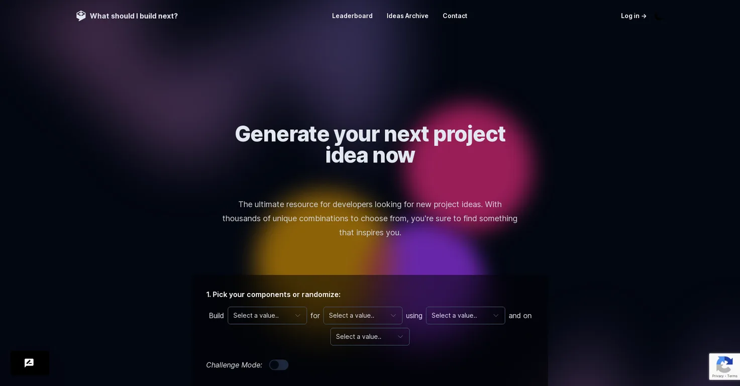 Whatshouldibuildnext screenshot