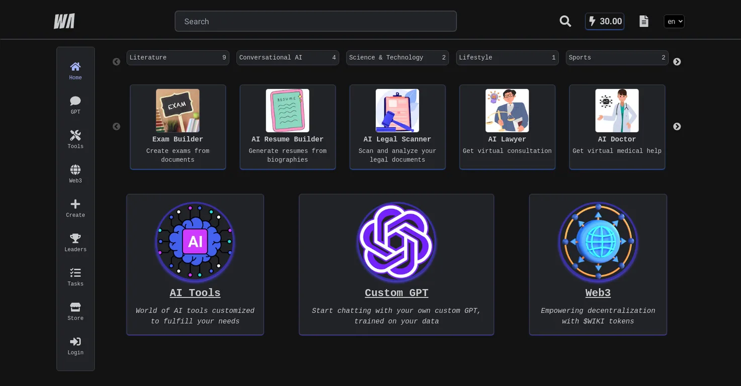 Wikivec screenshot