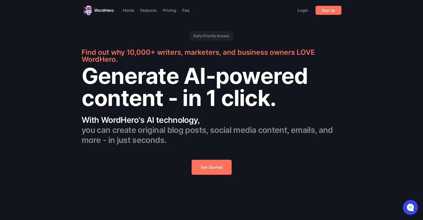 Wordhero screenshot