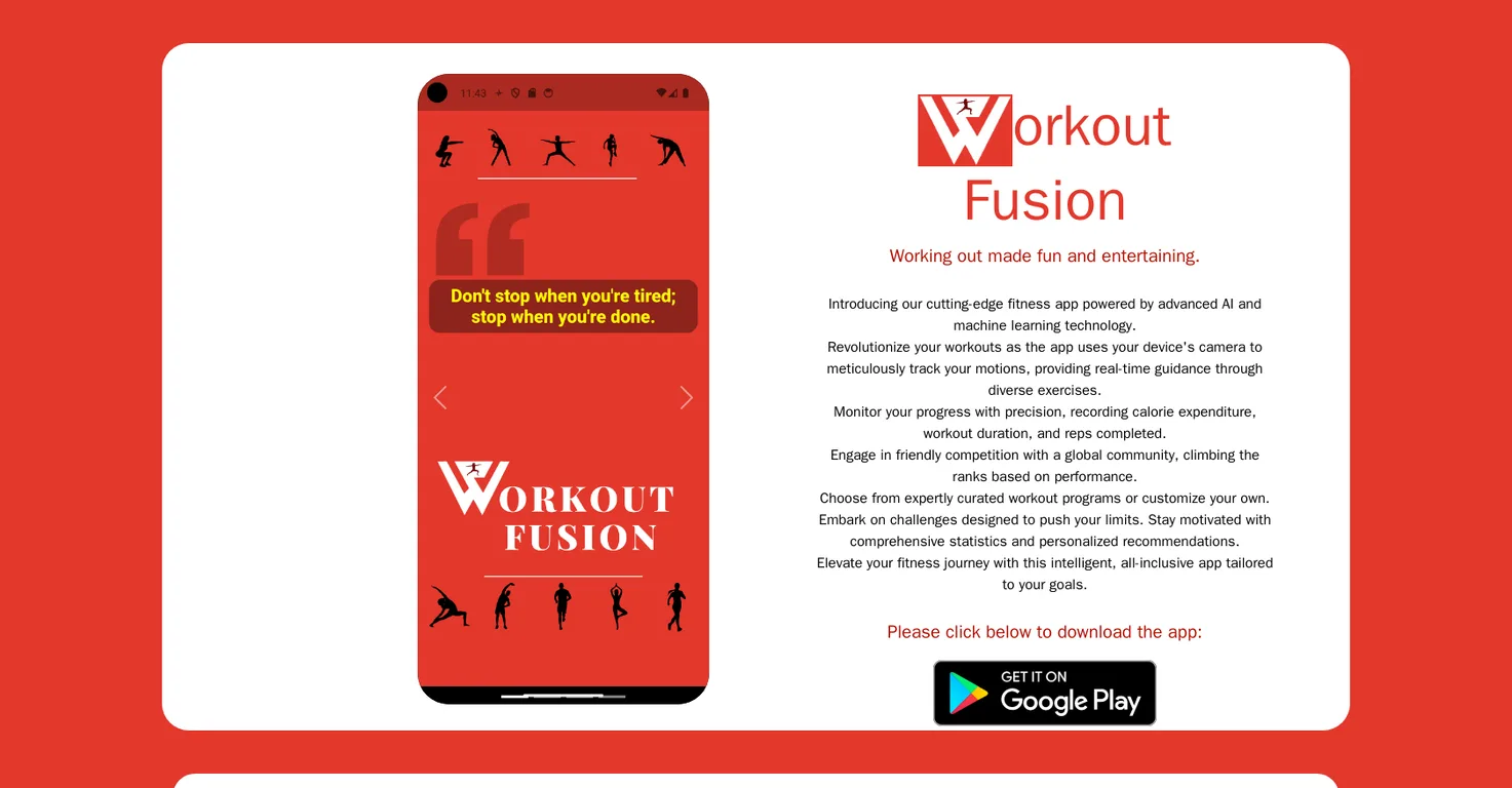 Workout Fusion screenshot
