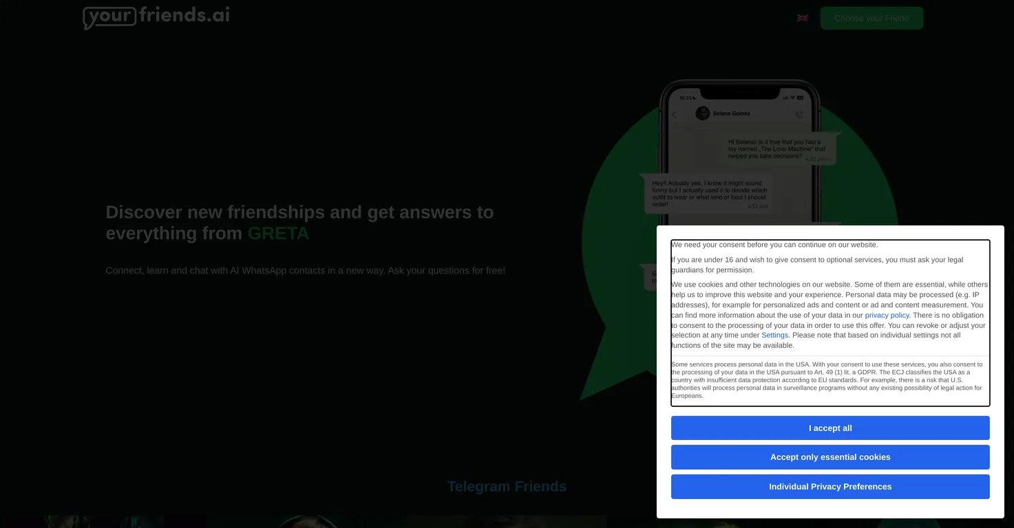 Yourfriends screenshot
