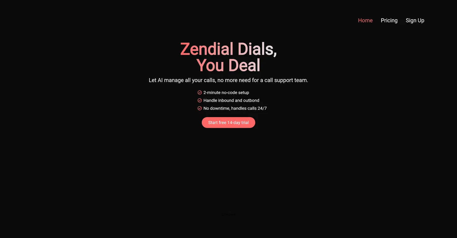 Zendial screenshot